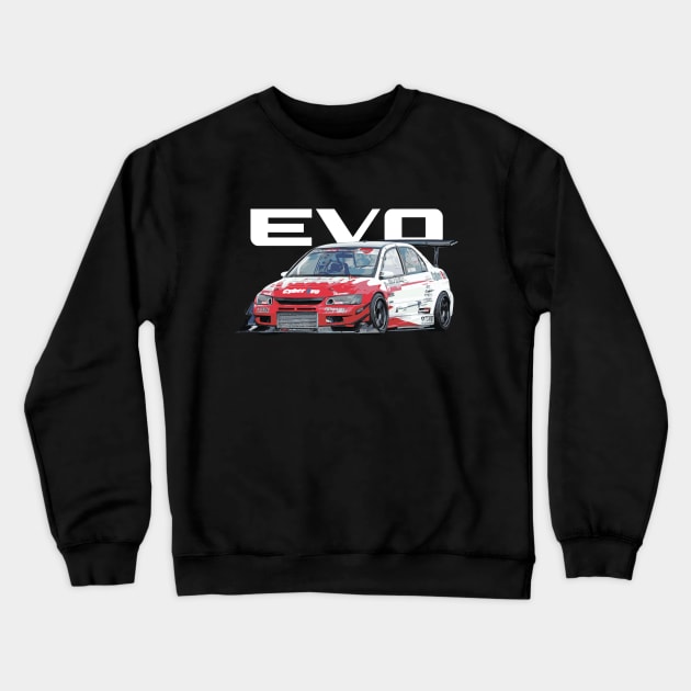 CYBER EVO 9 WORLD TIME ATTACK SUN AUTO TOMEI  WTAC Crewneck Sweatshirt by cowtown_cowboy